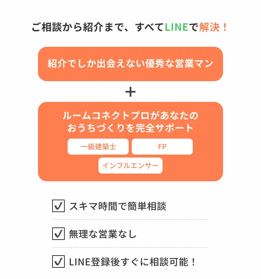 ご相談から紹介まで、すべてLINEで解決！
